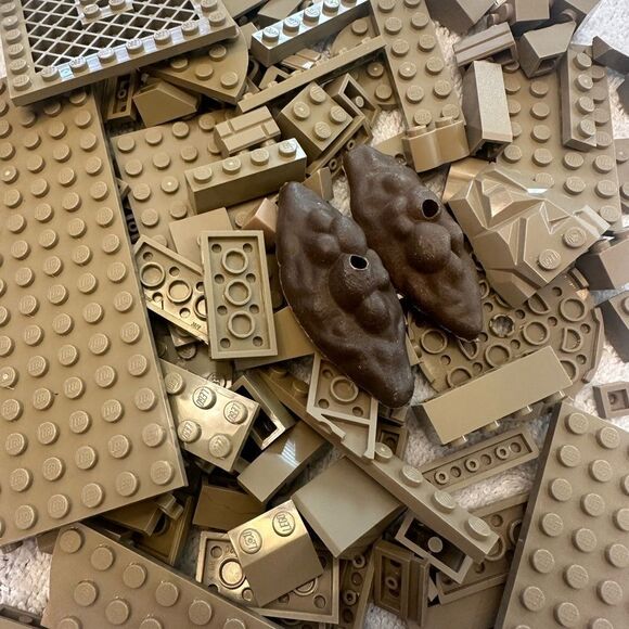 Lego Dark Tan Color Sorted Bricks Pieces Plates Parts Bulk Assorted Lot - Picture 1 of 12
